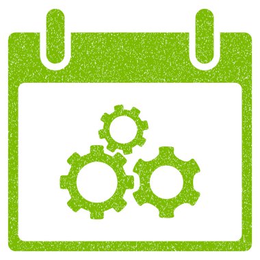 Mekanik vites takvim gün grenli doku simgesi