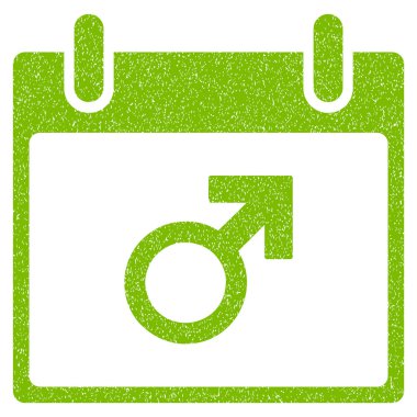 Mars erkek sembol takvim gün grenli doku simgesini