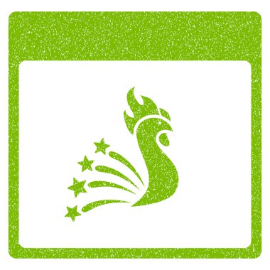 Festival horoz takvim sayfası grenli doku simgesi