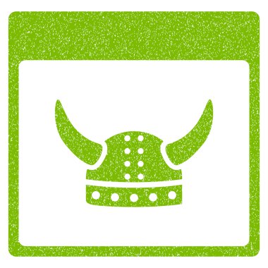 Boynuzlu eski kask takvim sayfası grenli doku simgesi