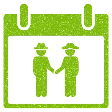 Gemtlemen el sıkışma takvim gün grenli doku simgesi