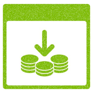 Paralar takvim sayfası grenli doku simgesini