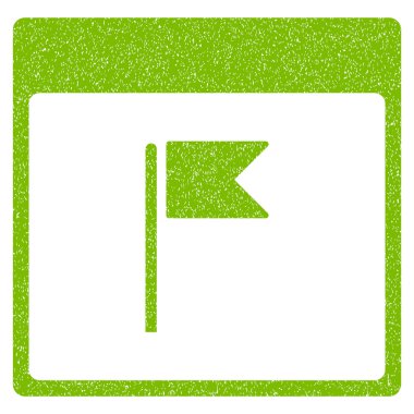 Bayrak sayfa grenli doku simgesini takvim