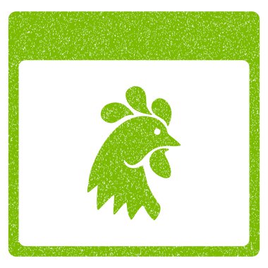 Horoz baş sayfa grenli doku simgesini takvim