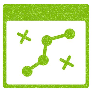 Yol noktaları sayfa grenli doku simgesini takvim