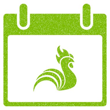 Horoz takvim gün grenli doku simgesi