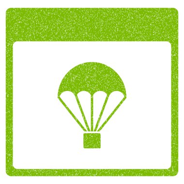 Paraşüt takvim sayfası grenli doku simgesi