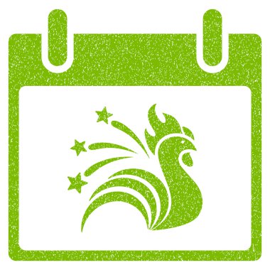Işıltı horoz takvim gün grenli doku simgesi