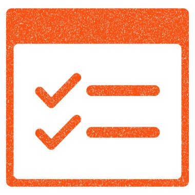 Öğeleri takvim sayfası grenli doku simgesi yapılır