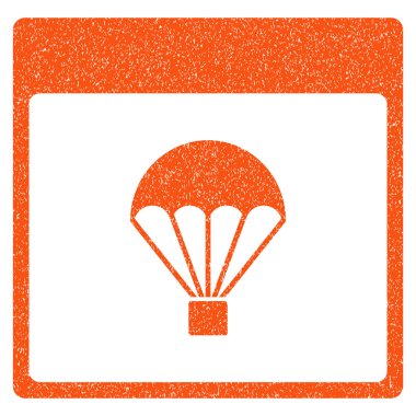 Paraşüt takvim sayfası grenli doku simgesi