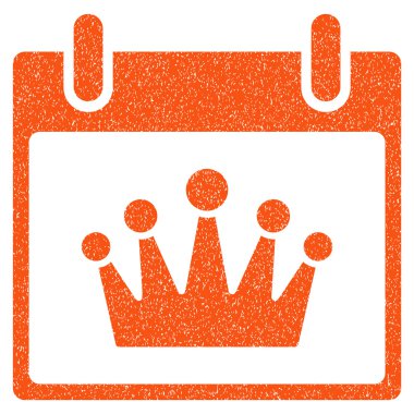 Taç takvim gün grenli doku simgesi