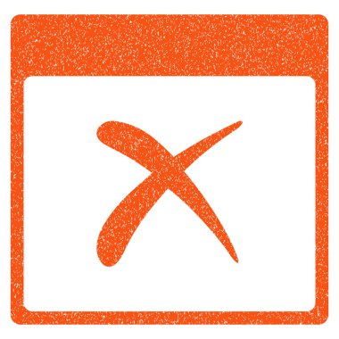 Takvim sayfası grenli doku simgesi reddetmek