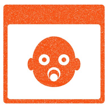 Yeni doğan baş sayfa grenli doku simgesini takvim