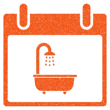 Banyo takvim gün grenli doku simgesi