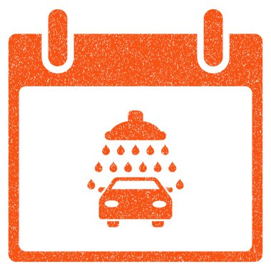 Araba duş takvim gün grenli doku simgesi