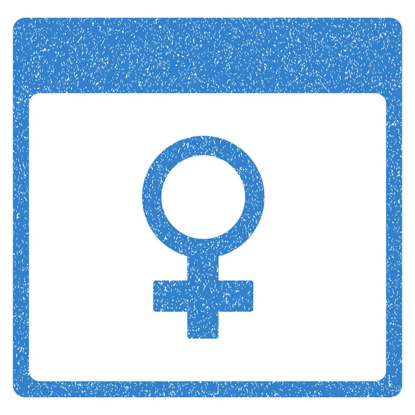 Ikona ziarniste tekstury strony kalendarza kobiece Symbol Wenus — Wektor stockowy