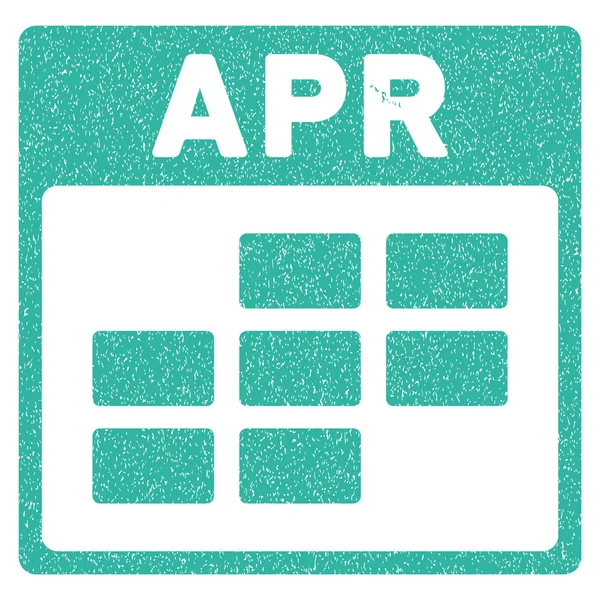April Kalender Gitter körnige Textur Symbol — Stockvektor