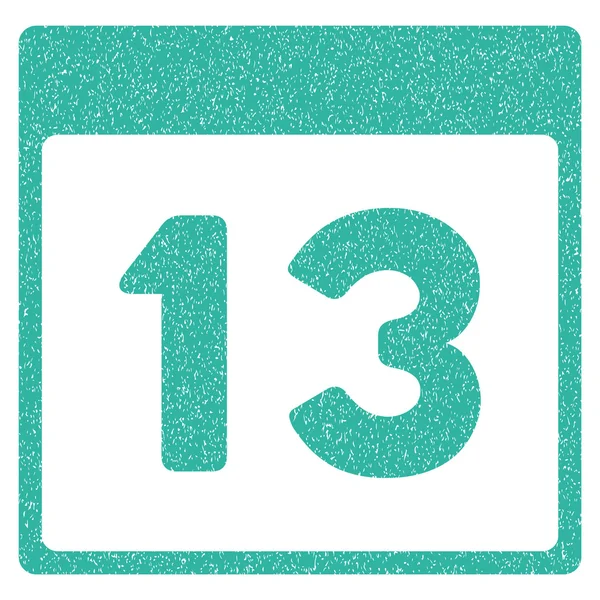 Trzynasty ikonę ziarnistą strukturę strony kalendarza — Wektor stockowy