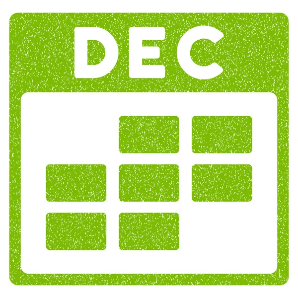 Dezember Kalender Gitter körnige Textur Symbol — Stockvektor