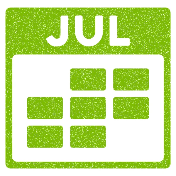 Julio Calendario Cuadrícula Grainy Texture Icono — Archivo Imágenes Vectoriales