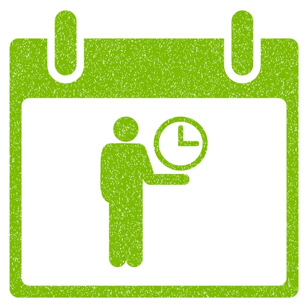 Time Manager Calendar Day Grainy Texture Icon — Stock Vector