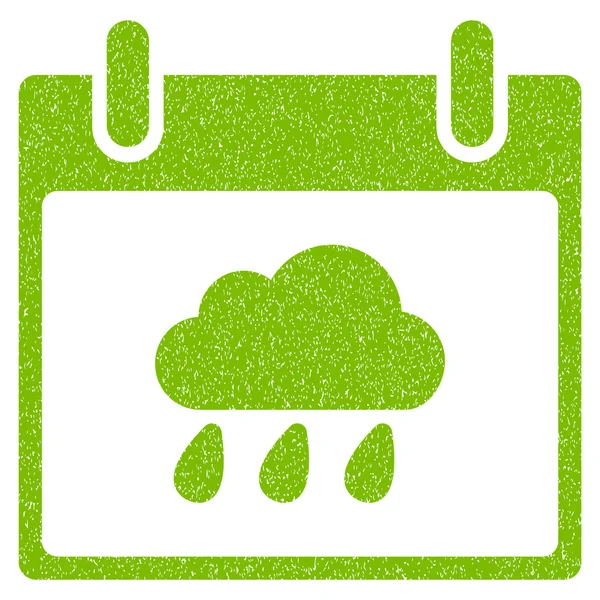 Jour de calendrier nuage de pluie Icône texture granuleuse — Image vectorielle