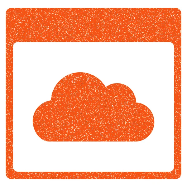 Felhő naptár oldal Szemcsés textúra ikon — Stock Vector