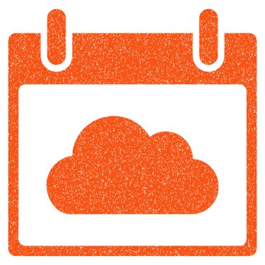 Bulut takvim gün grenli doku simgesi