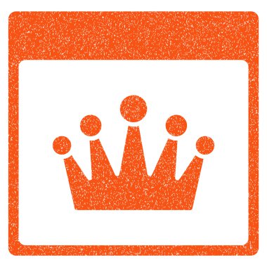 Taç takvim sayfası grenli doku simgesi