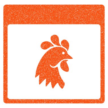 Horoz baş sayfa grenli doku simgesini takvim