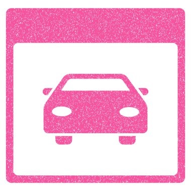 Otomobil araba takvim sayfası grenli doku simgesi