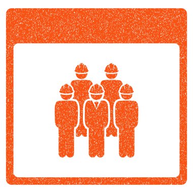 Personel sayfa grenli doku simgesini takvim