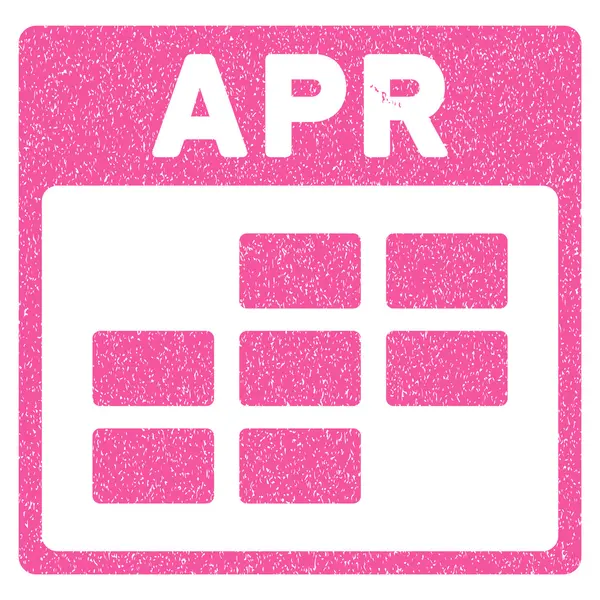 April Kalender Gitter körnige Textur Symbol — Stockvektor
