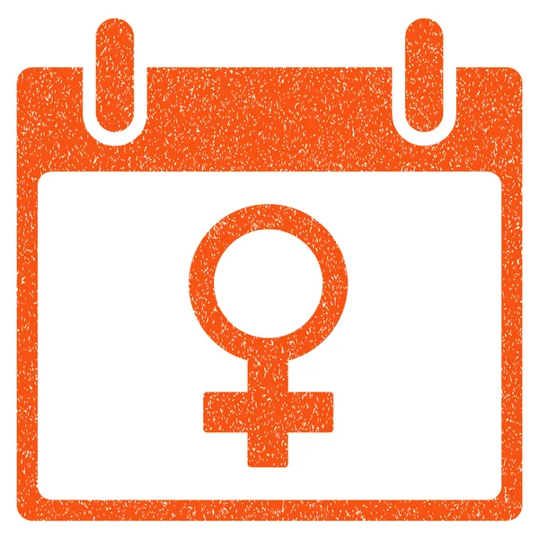 Vénus Symbole Féminin Jour calendrier Texture granuleuse Icône — Image vectorielle