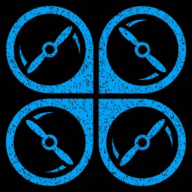 Quadcopter vida döndürme grenli doku simgesi