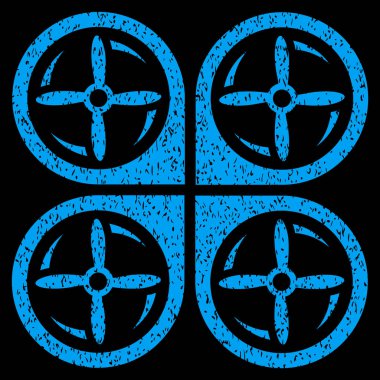 Quadrotor vida döndürme grenli doku simgesi