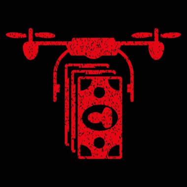 Drone banknotlar ödeme grenli doku simgesi