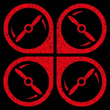 Quadcopter vida döndürme grenli doku simgesi