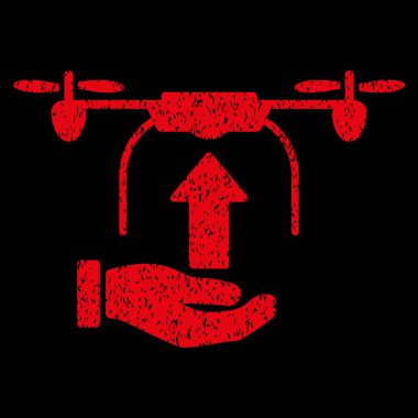 Drone el grenli doku simgesi göndermek