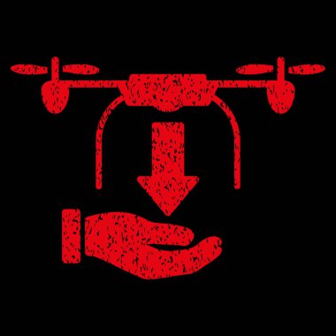 Drone el grenli doku simgesi kaldırma