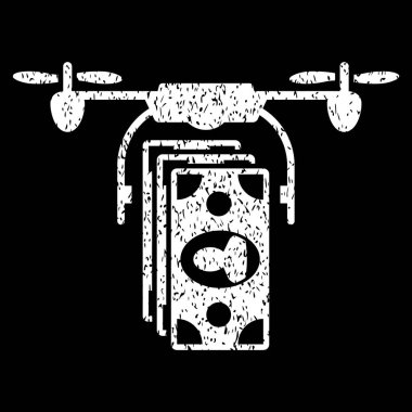 Drone banknotlar ödeme grenli doku simgesi