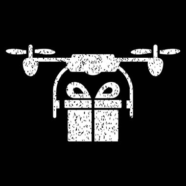 Drone hediye teslimat grenli doku simgesi
