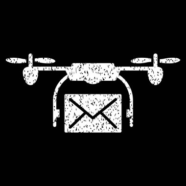 Posta teslim dron grenli doku simgesi