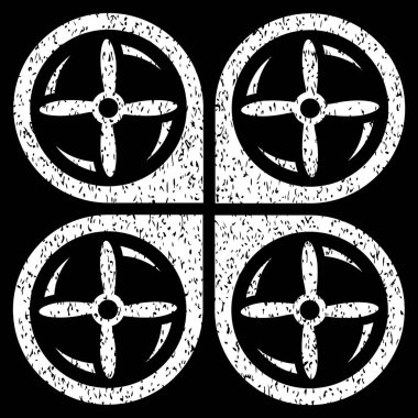 Quadrotor vida döndürme grenli doku simgesi