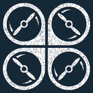 Quadcopter vida döndürme grenli doku simgesi