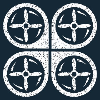 Quadrotor vida döndürme grenli doku simgesi