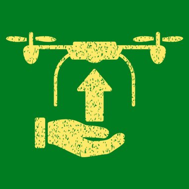 Drone el grenli doku simgesi göndermek