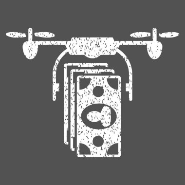 Drone banknotlar ödeme grenli doku simgesi