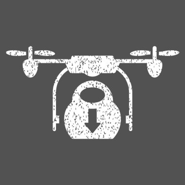 Drone damla kargo grenli doku simgesi