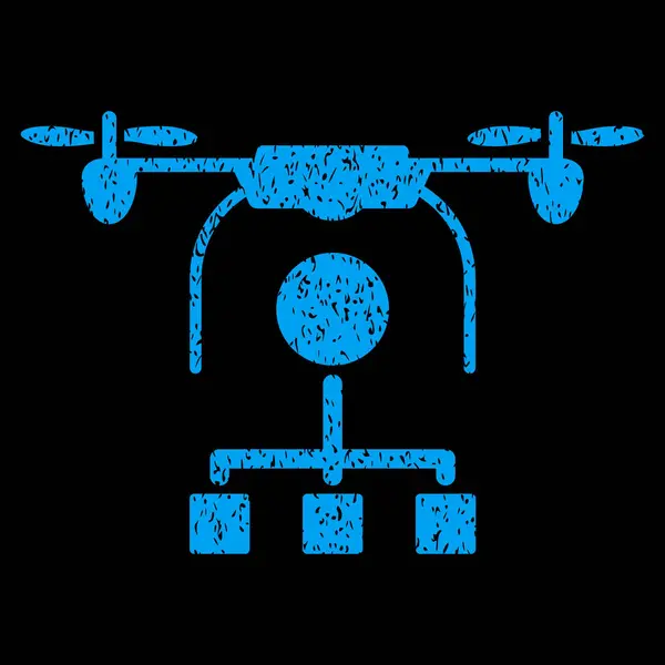 Drone dağıtım grenli doku simgesi — Stok Vektör